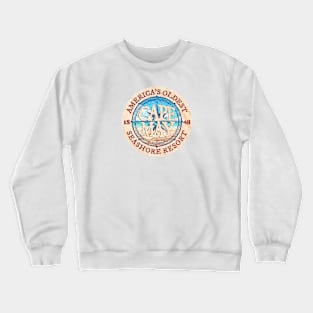 Cape May, New Jersey with Beach and Wind Rose Crewneck Sweatshirt